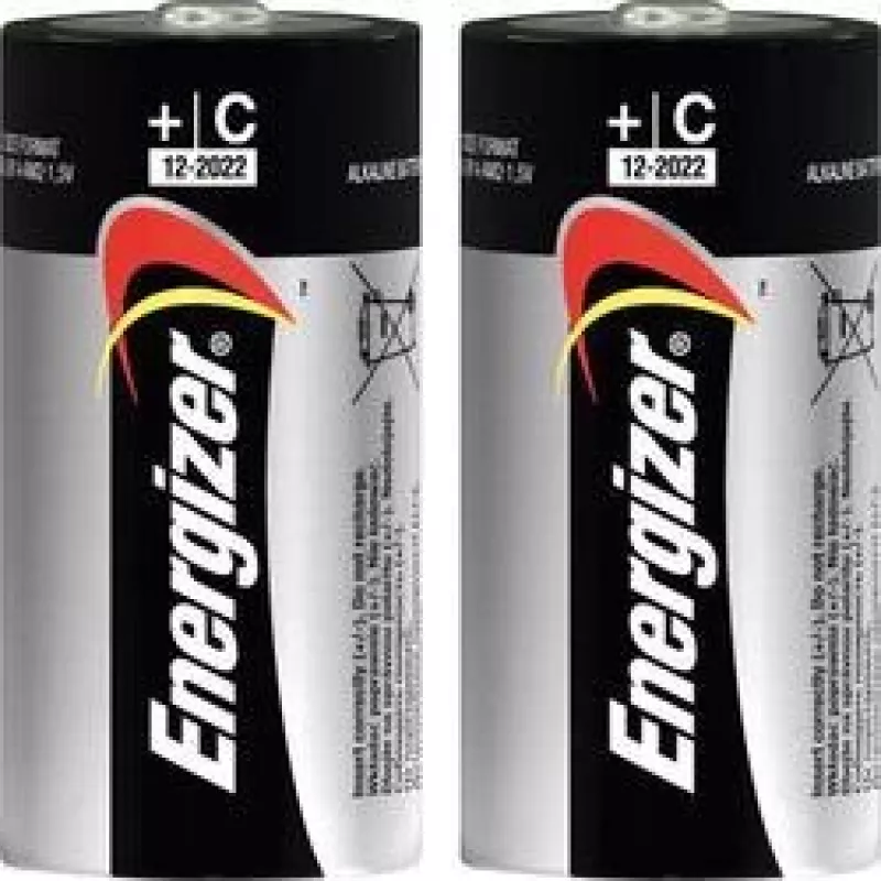 Energizer C pilhas alcalinas Power, pack de 2