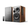 Sistema de altifalantes ativos de estante Edifier R1280T com controlo remoto e entradas RCA duplas - Brown Wood