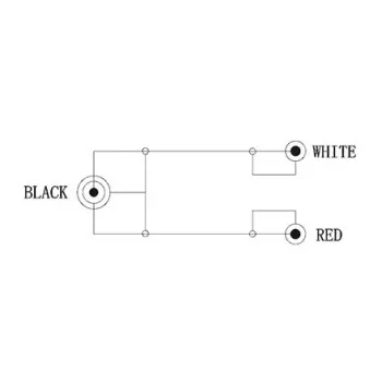 Cabo de áudio 3,5 mm > RCA estéreo (preto, 1,5 metros)
