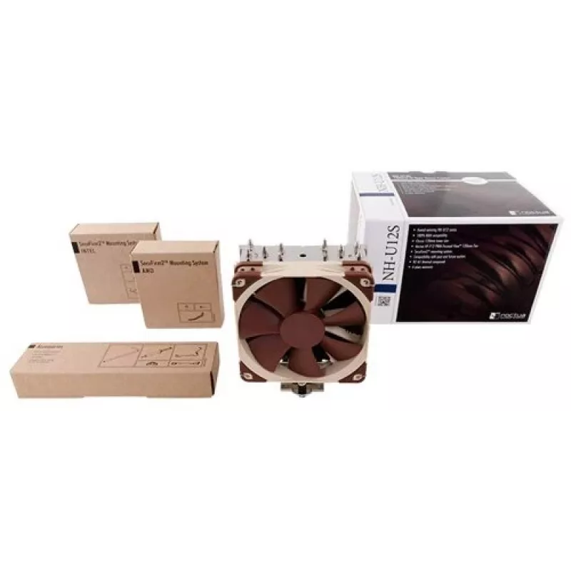Dissipador de CPU Noctua NH-U12S, ventoinha de 120 mm, 1500 rpm, 93,4 m³/h de fluxo de ar, 22,4 dB, aço inoxidável, 158×125×71 mm