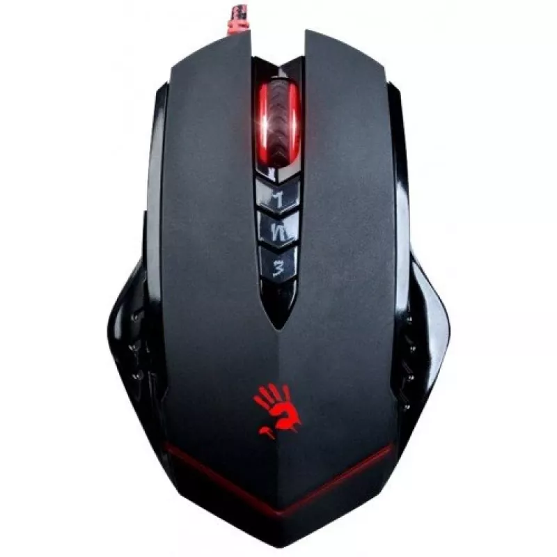 Rato gaming A4Tech Bloody V8m — 3200 DPI, 8 botões, V-Track ótico, USB Type-A, preto