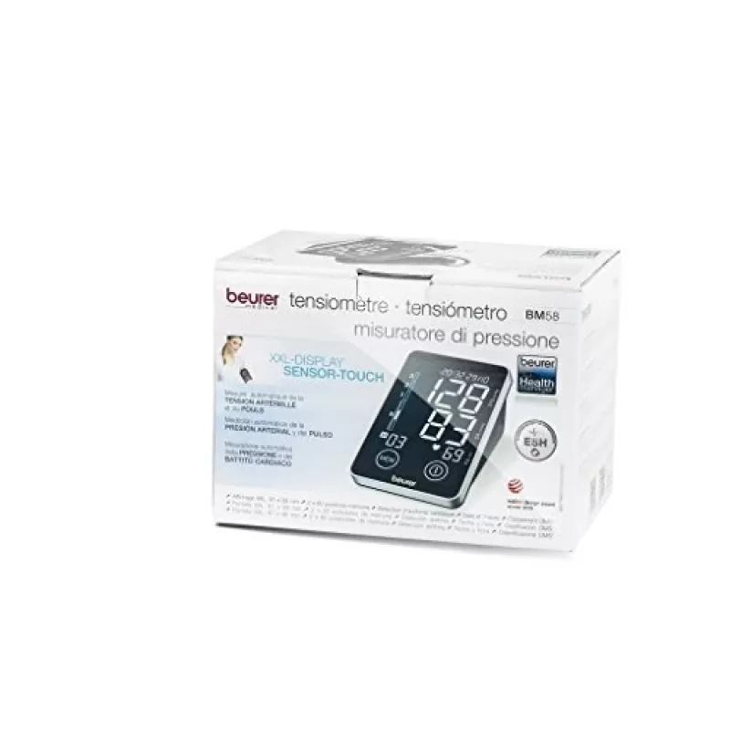 Beurer BM 58 medidor de tensão arterial de braço (65516), deteção de arritmia, interface USB para PC, preto