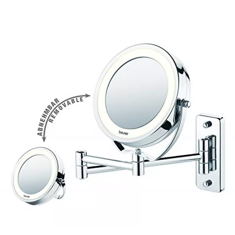 Espelho de maquilhagem iluminado Beurer BS59 diâmetro 11 cm prateado