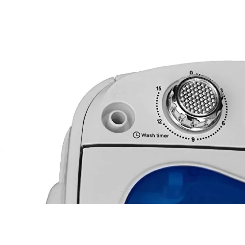 Adler AD 8051 máquina de lavar roupa de carga superior 3 kg com centrifugação, semiautomática, largura 38 cm, profundidade 37 cm, branco/azul