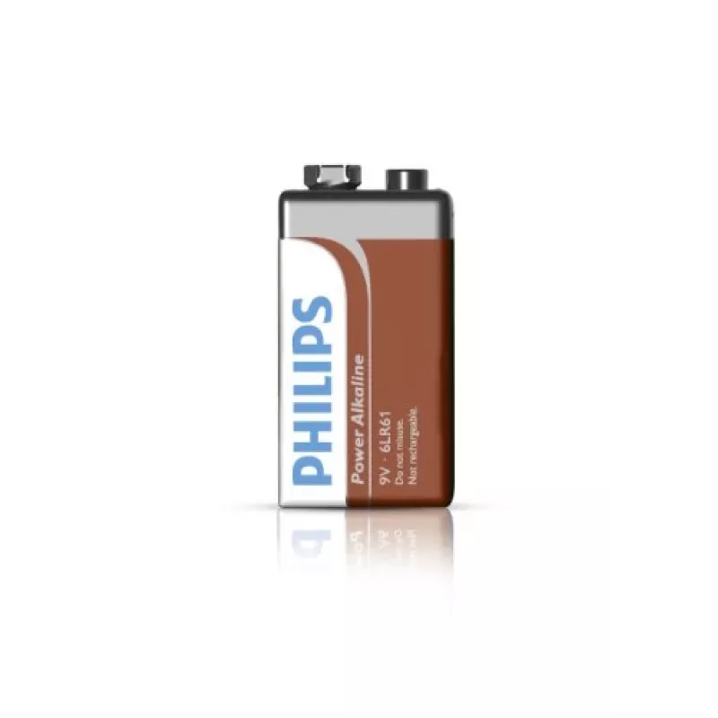 Pilha descartável Philips Power Alkaline Battery 6LR61P1B/10