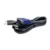 TRENDnet TK CU10 - Cabo de teclado / vídeo / rato (KVM) - USB Type A, 4 pinos, HD-15 (M) - HD-15 (M) - 3,1m - preto (TK-CU10)