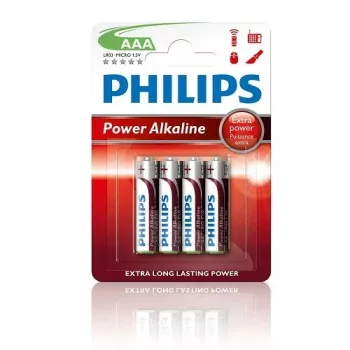 Pilhas Philips Power Alkaline AAA, pack de 4