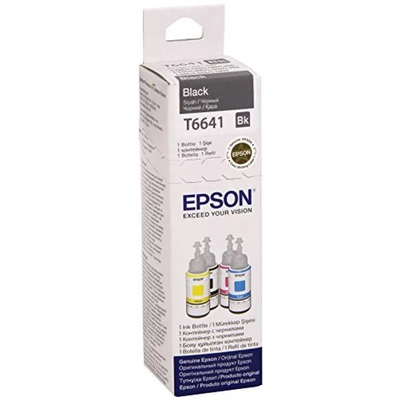 Frasco de tinta Epson T6641 70ml preto