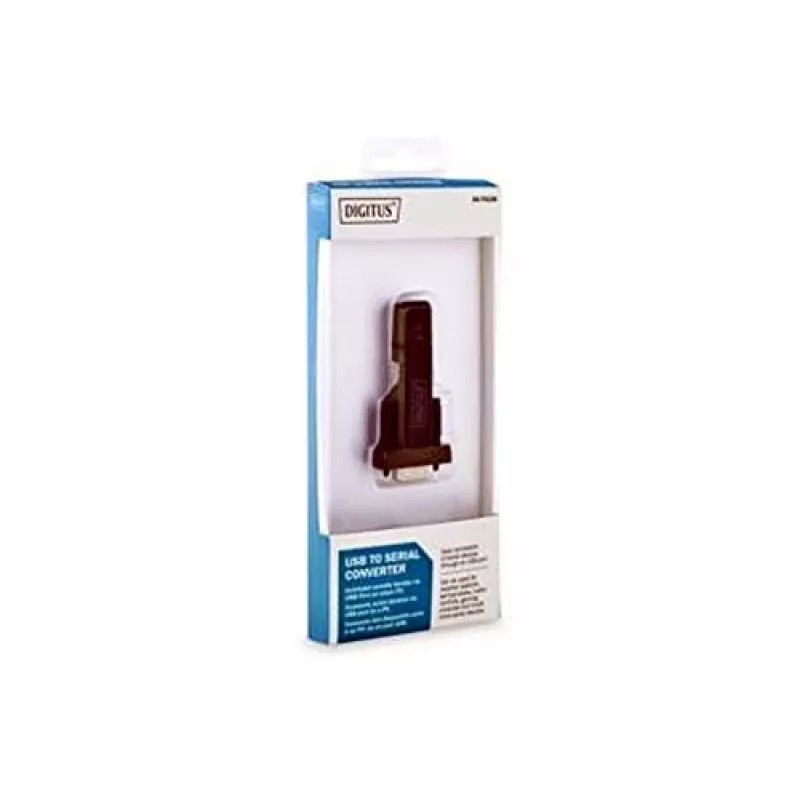 DIGITUS conversor USB 2.0 para série DSUB 9M incl. cabo USB-A 80 cm chipset FTDI USB 2.0 para RS232 (FT232RL)