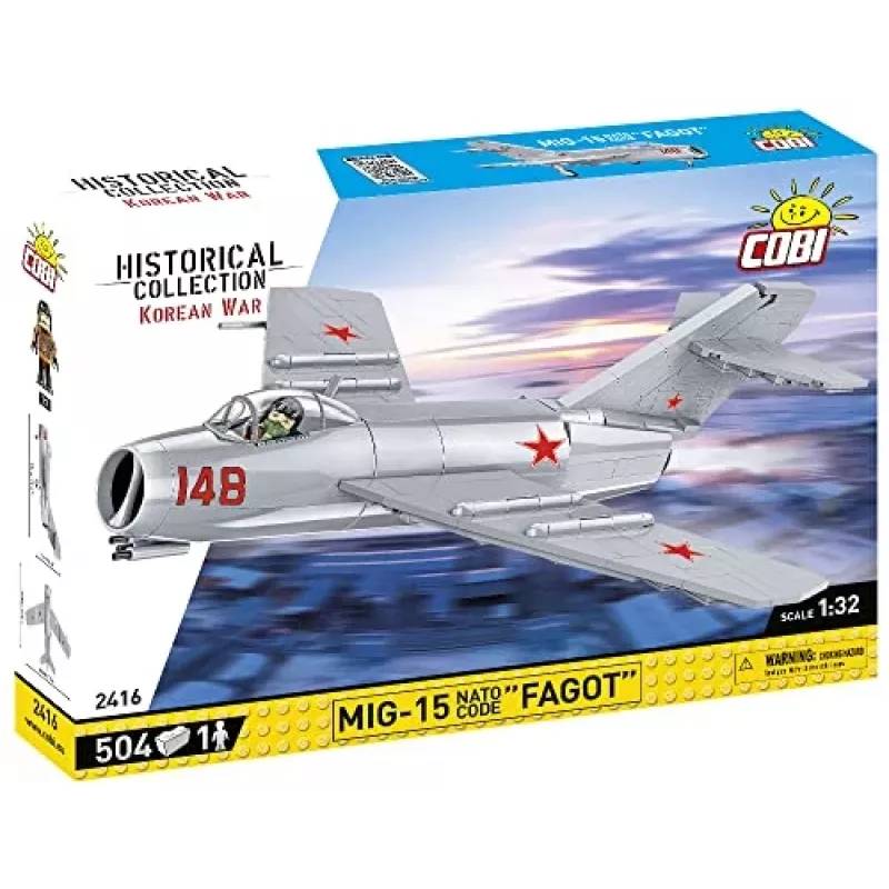 COBI Historical Collection Guerra da Coreia MIG-15 Código NATO Fagot Jato soviético