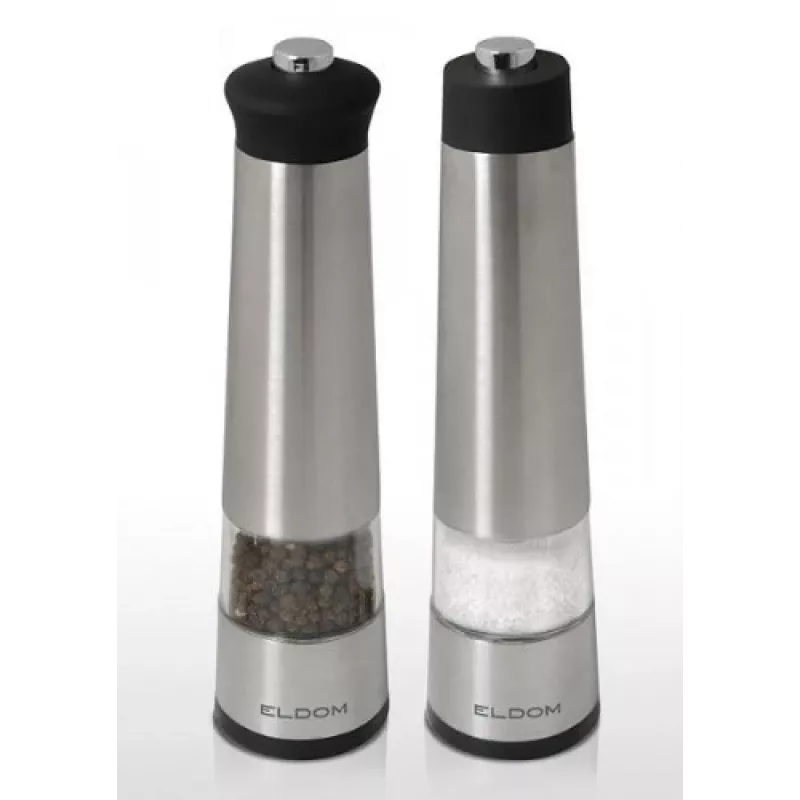 2X Conjunto de moinho de pimenta e moinho de sal elétricos ZMP4 em caixa de design em aço inoxidável
