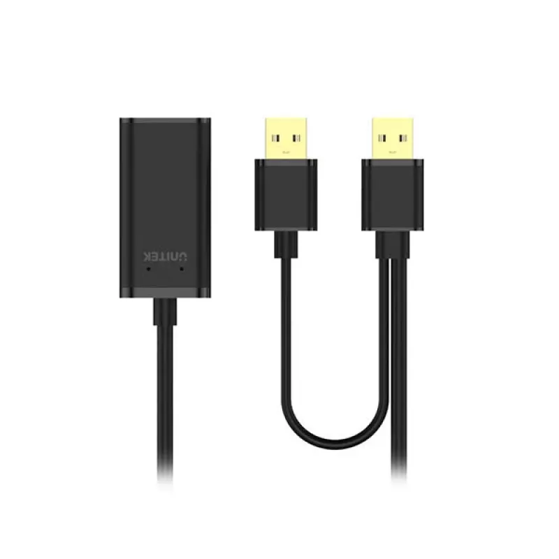 Cabo USB UNITEK Y-278 USB 2.0 10 m 2 x USB A USB A preto