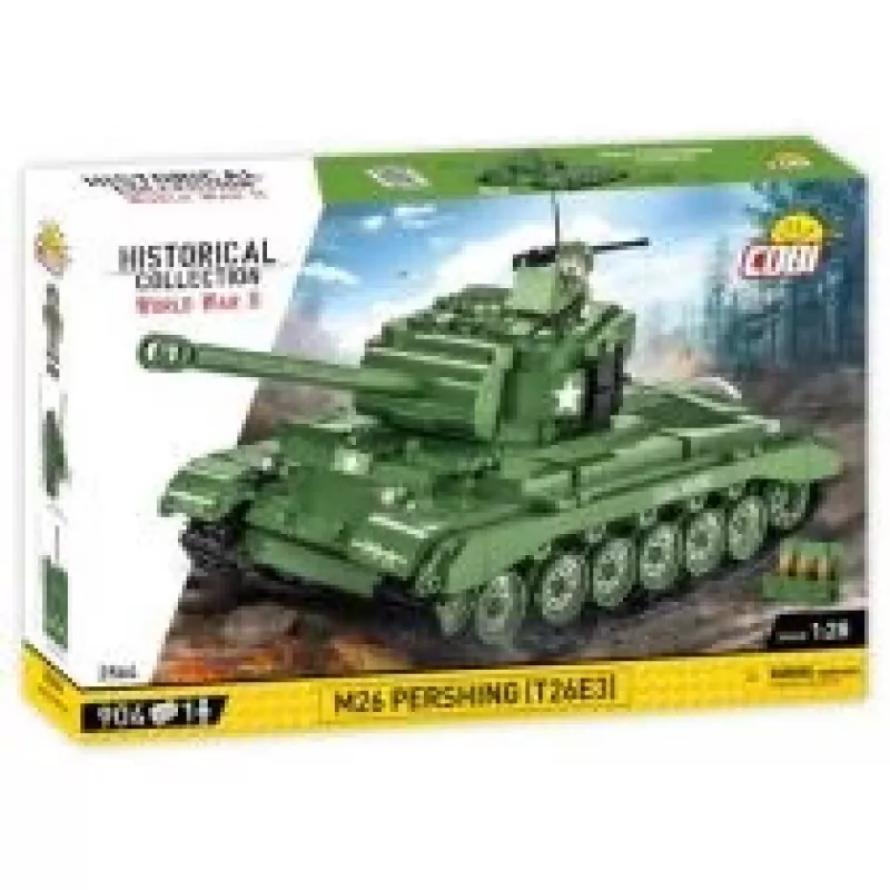 Conjunto de construção COBI M26 Pershing T26E3 904 peças plástico para crianças a partir dos 3 anos