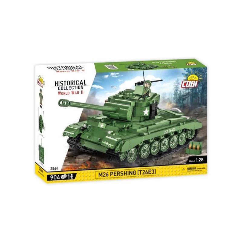 Conjunto de construção COBI M26 Pershing T26E3 904 peças plástico para crianças a partir dos 3 anos