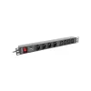 Lanberg PDU-04E04I-0200-BK PDU de rack 1U, 4x tipo E + 4x IEC C13, 16 A, 2 m, preto