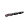 LANBERG PDU-07E-0200-IEC-BK PDU 1U 10A 7 tomadas francesas 2m preto