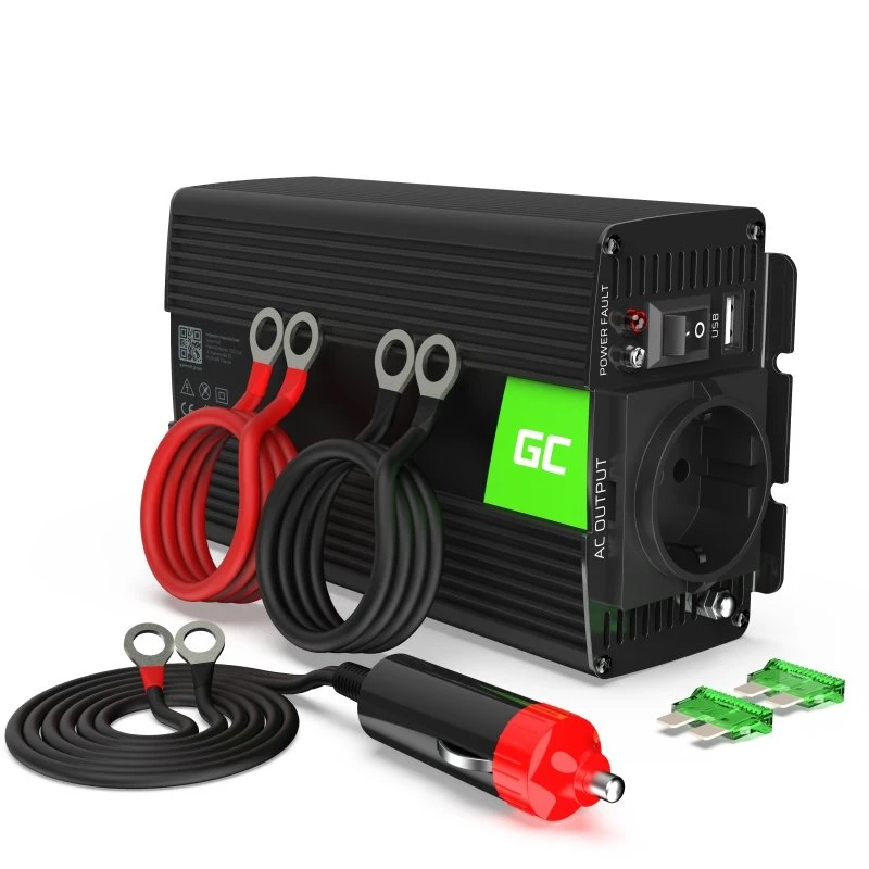 Transformador de tensão Green Cell® 24V para 230V 300W preto
