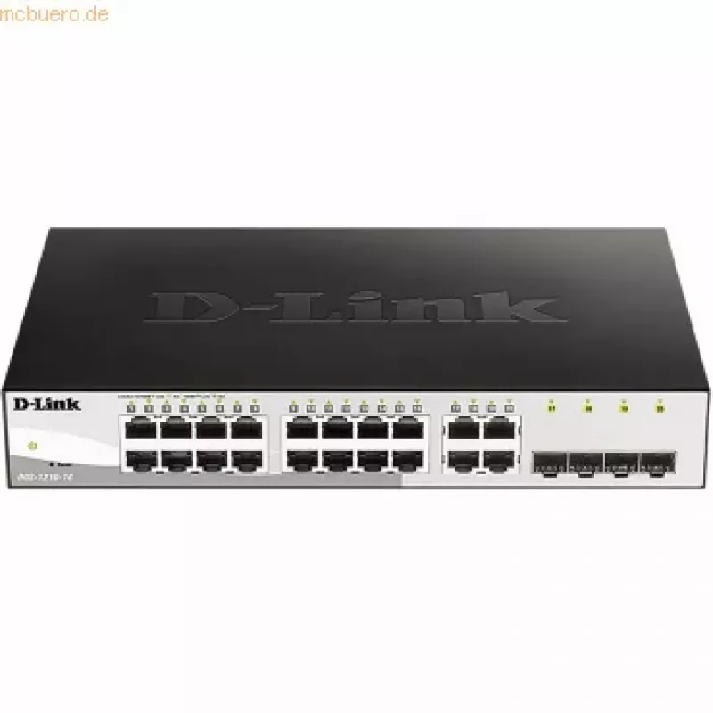 D-Link DGS-1210-16 Managed L2 Gigabit Ethernet (10/100/1000) preto