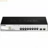 D-Link DGS-1210-08P/E Managed L2 Gigabit Ethernet (10/100/1000) Power over Ethernet (PoE) preto