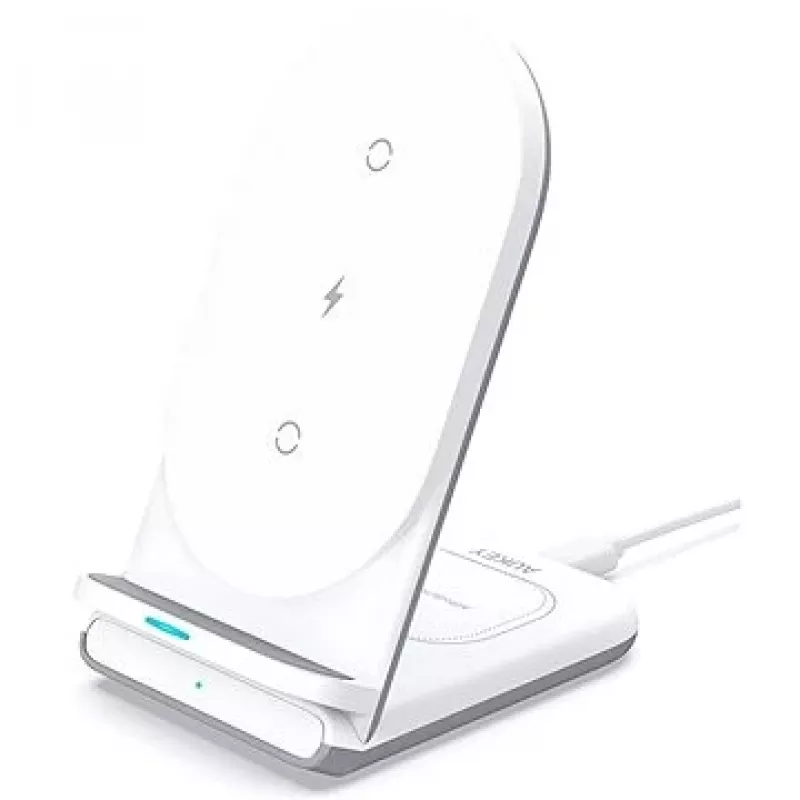 Carregador AUKEY LC-A2-WT, Interior, USB, carregamento rápido sem fios, Branco