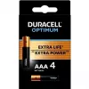 Pilhas alcalinas Duracell OPTIMUM AAA pack de 4 – energia duradoura para pequenos dispositivos