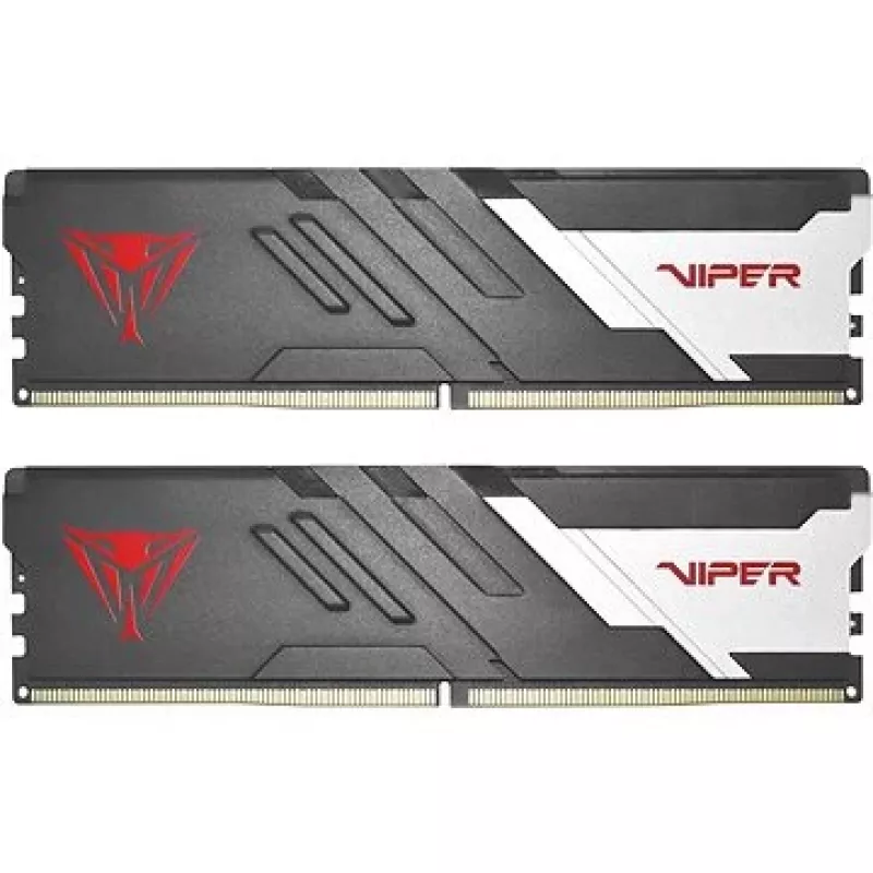 DIMM 16 GB DDR5-5600 (2x 8 GB) dual kit, memória RAM preto/branco, PVV516G560C40K, Viper Venom, INTEL XMP