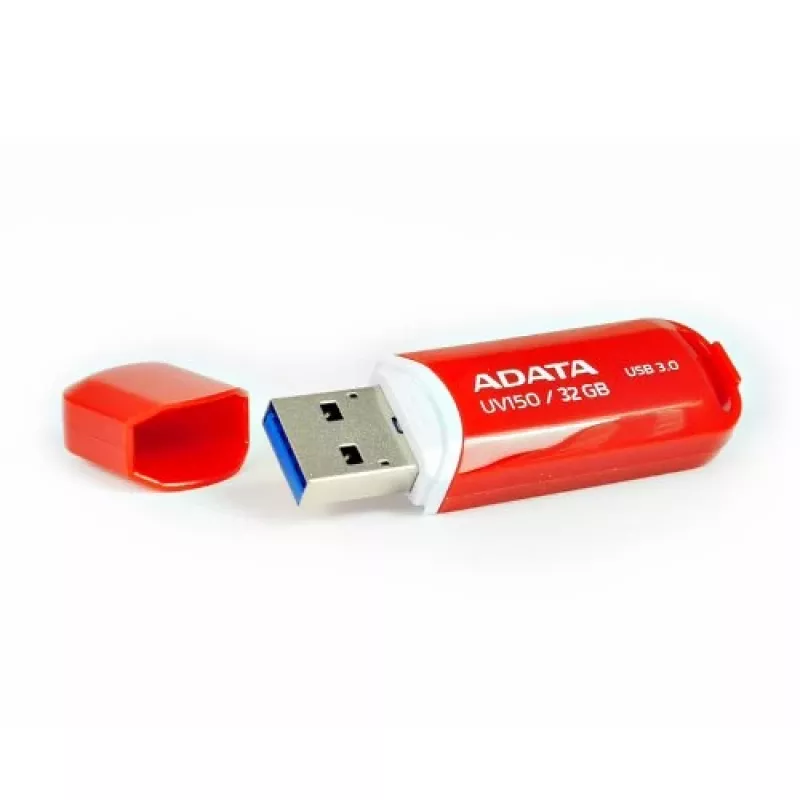 Pen USB ADATA DashDrive UV150 32 GB, USB Type-A 3.2 Gen 1, vermelho, design com tampa