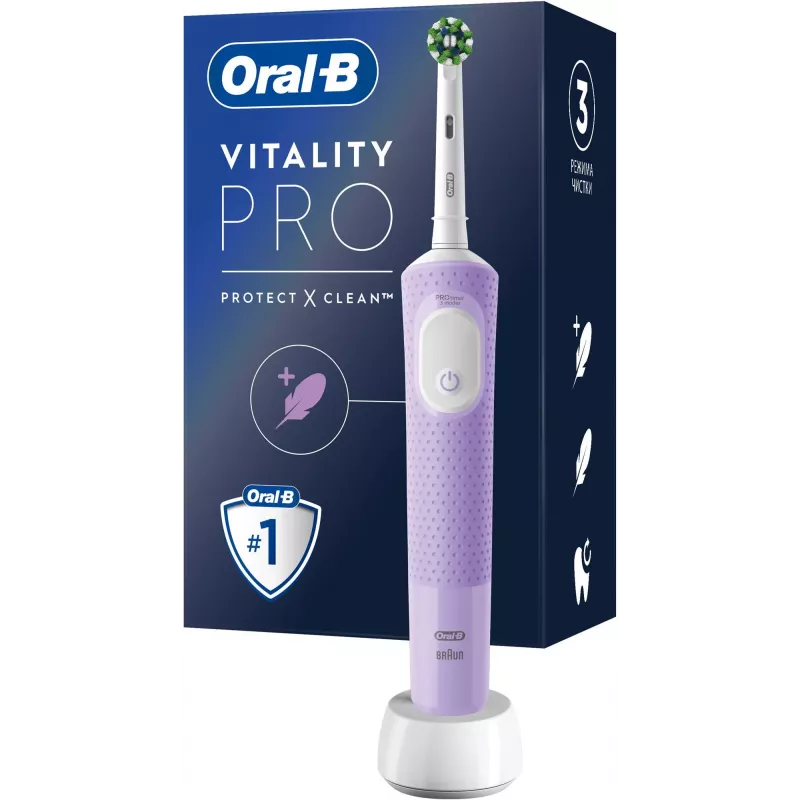Oral-B | D103 Vitality Pro | Escova de dentes elétrica | Recarregável | Para adultos | ml | Número de cabeças de escova | Lilac Mist | Número de cabeças de escova incluídas 1 | Número de modos de escovagem