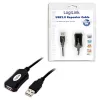 Cabo repetidor USB 2.0 LogiLink - 5,0 m cabo USB 5 m USB A