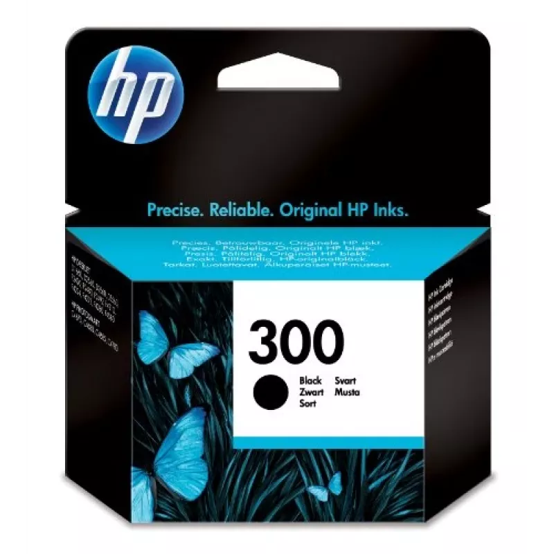 HP 300 tinte original preto, preto, 1 unid., 200 páginas