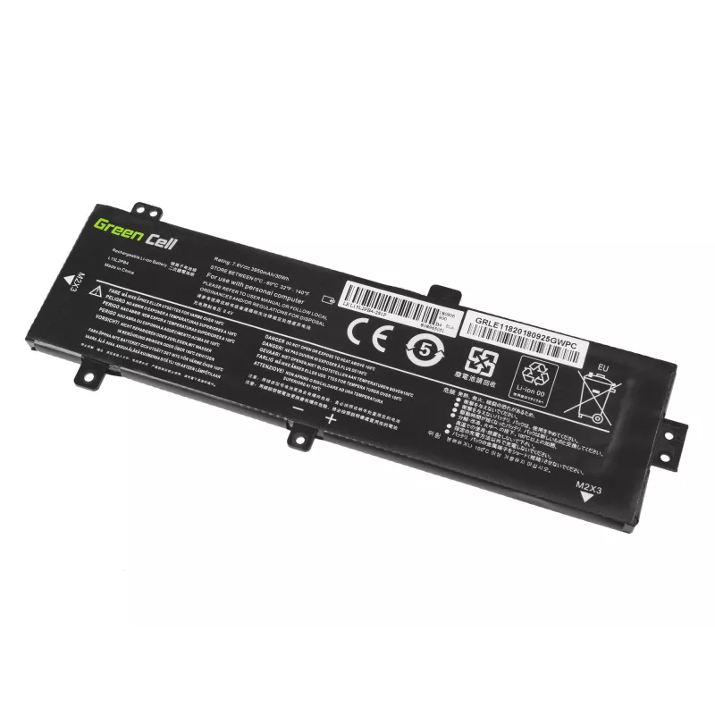 Bateria Green Cell LE118 para Lenovo Ideapad 310-15 (7,6 V, 3500 mAh, 4 células, LiPo, preto)