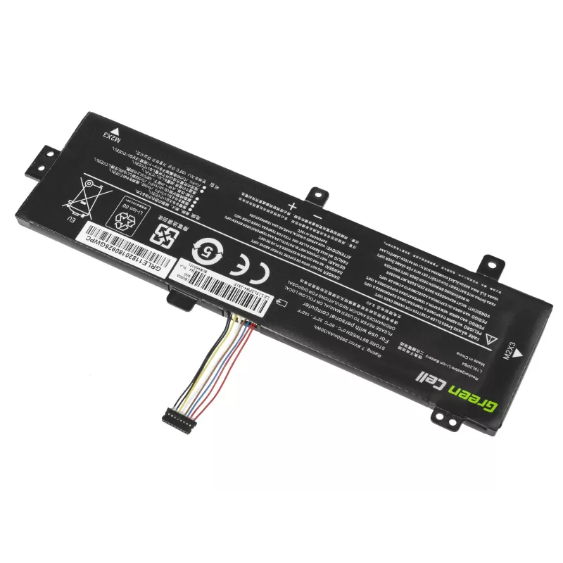 Bateria Green Cell LE118 para Lenovo Ideapad 310-15 (7,6 V, 3500 mAh, 4 células, LiPo, preto)