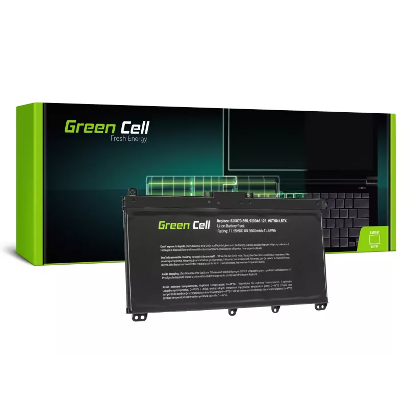 Bateria Green Cell HP145 para HP Pavilion (LiPo 3600 mAh, 11,55 V, preto)