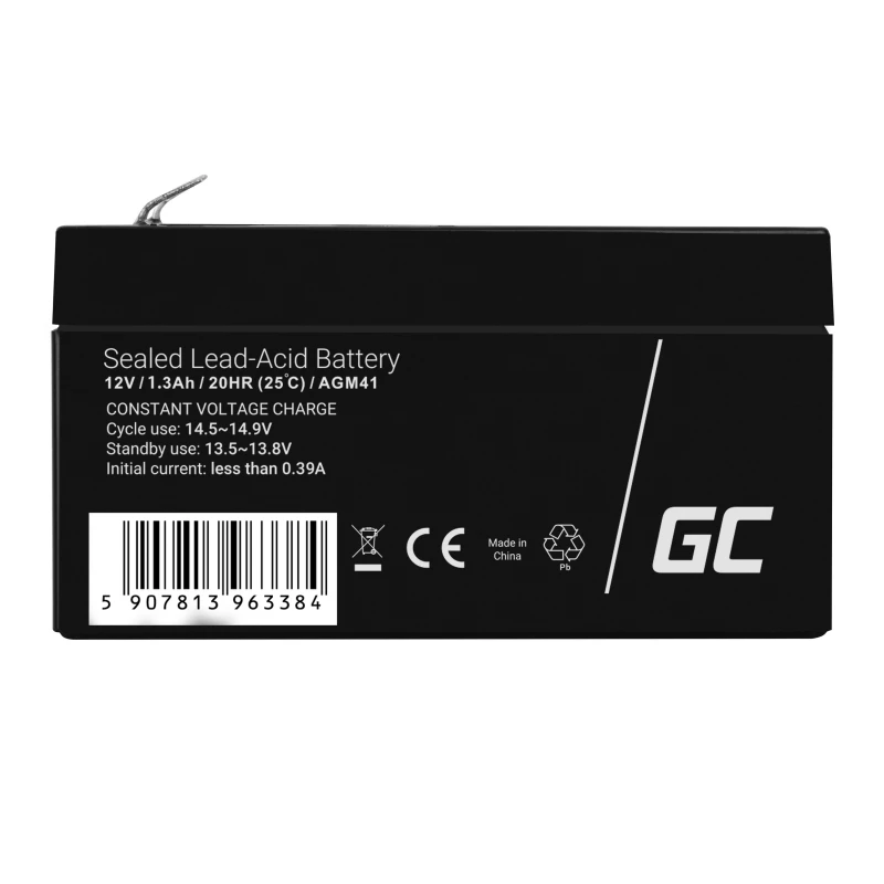 Bateria AGM VRLA 12V 1,3Ah sem manutenção