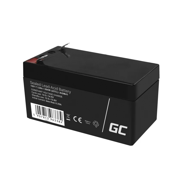 Bateria AGM VRLA 12V 1,3Ah sem manutenção