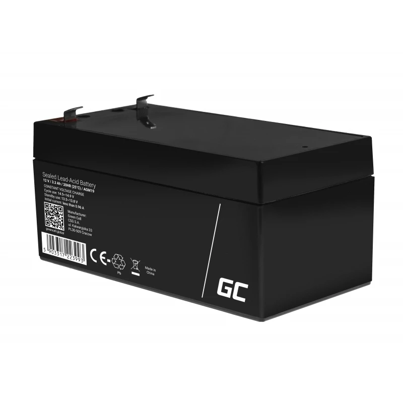 Bateria UPS Green Cell AGM19 chumbo-ácido 12 V 3,3 Ah