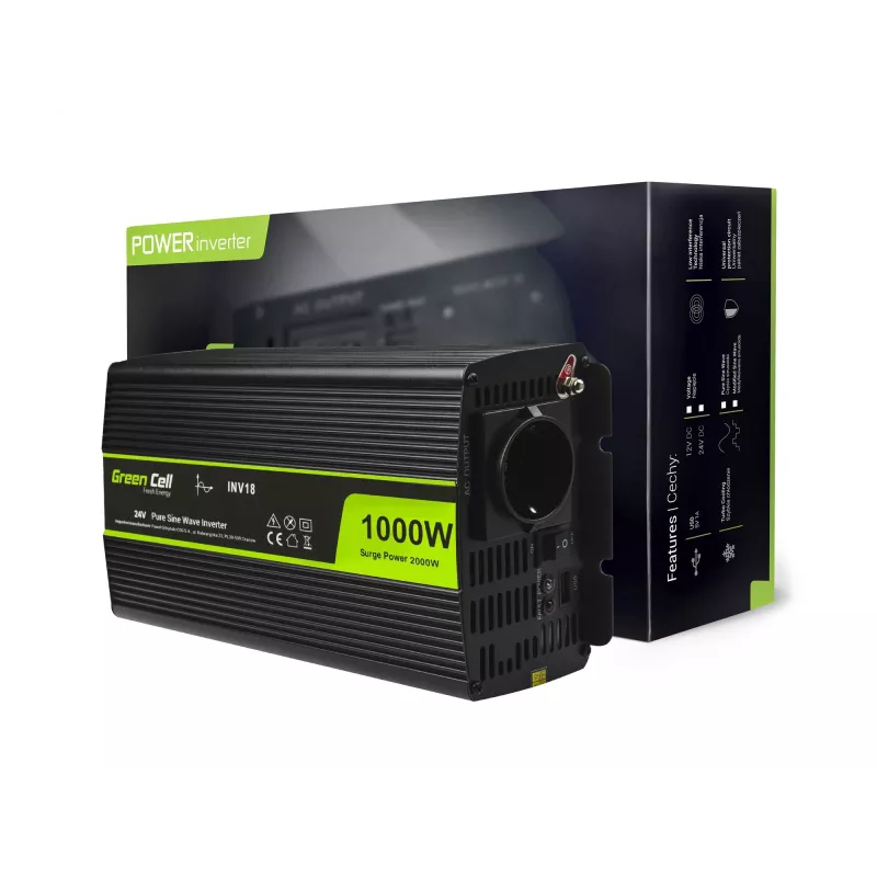INV18 - Universal - Automóvel - 24 V - 1000 W - 230 V - DC para AC