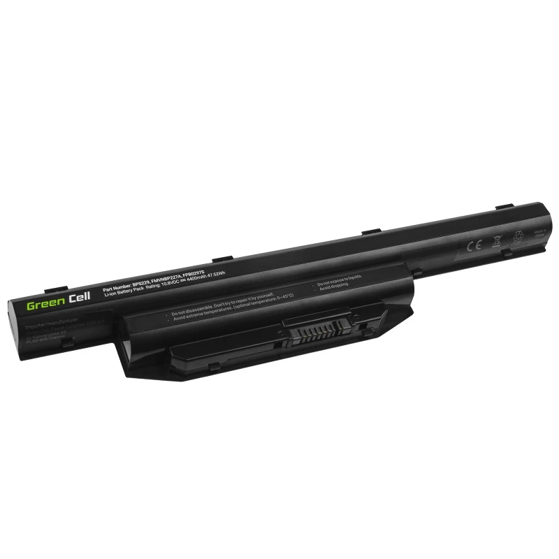 Bateria Green Cell FS31 para Fujitsu LifeBook — LiPo 4400 mAh, 11,1 V, preto, 1 unid.