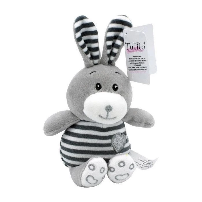Peluche TULILO Striped Cuddles coelho 26 cm brinquedo de peluche coelho