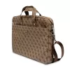 Mala para portátil GUESS GUCB15P4TW 16 polegadas castanha Saffiano com logótipo triangular 4G