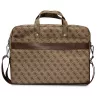 Mala para portátil GUESS GUCB15P4TW 16 polegadas castanha Saffiano com logótipo triangular 4G