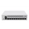 Switch de rede gerido L3 MikroTik CRS310-1G-5S-4S+IN — 1U, 1x Gigabit, 5x SFP, 4x SFP+, 10G, DC/PoE 18–57V, 20W máx.