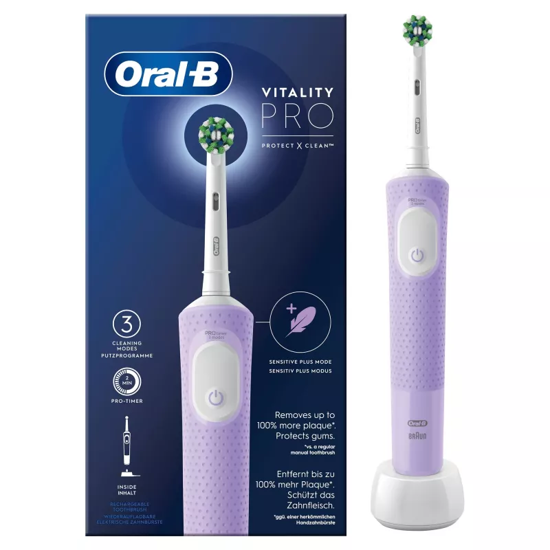 Escova de dentes elétrica Oral-B Vitality Pro roxo 1 escova
