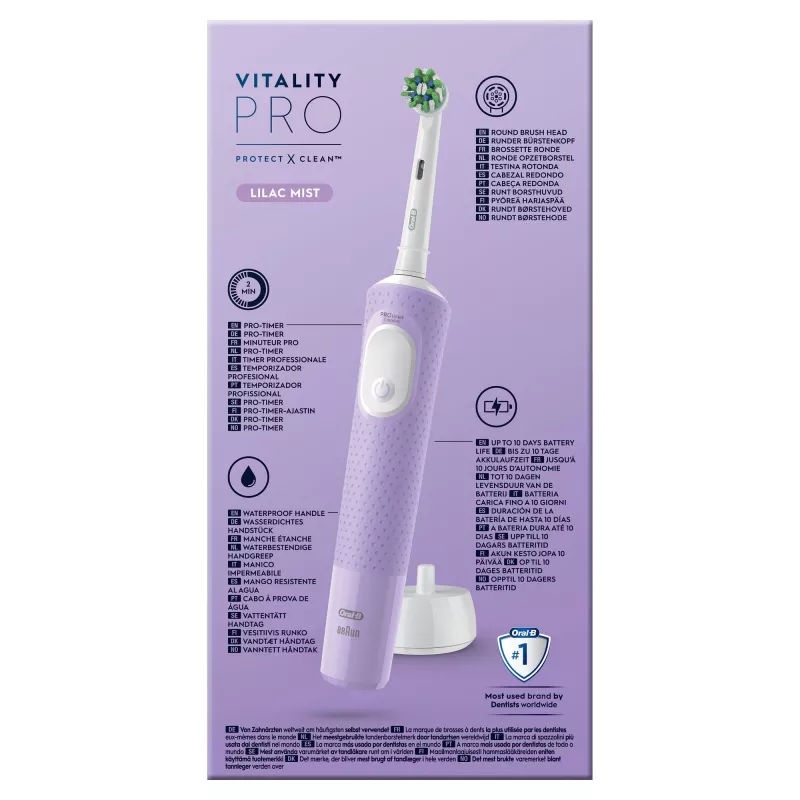 Escova de dentes elétrica Oral-B Vitality Pro roxo 1 escova