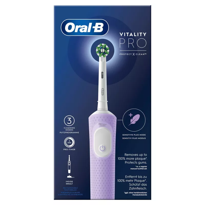Escova de dentes elétrica Oral-B Vitality Pro roxo 1 escova