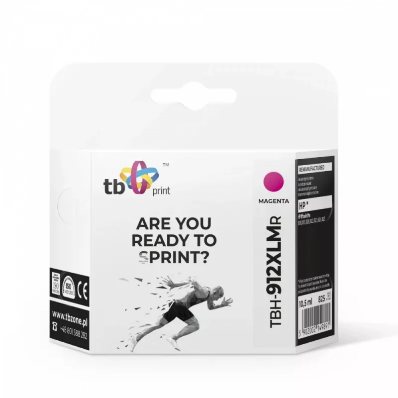 Cartucho de tinta TB compatível com HP OfficeJet Pro 8025 912XL, MA recondicionado
