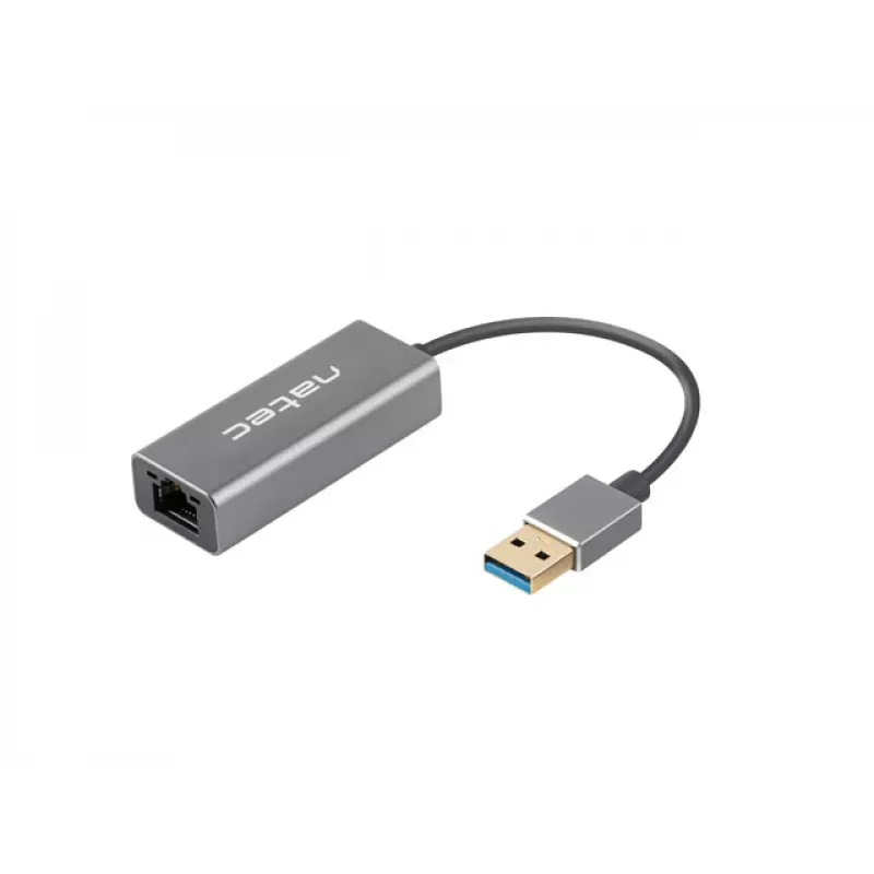 Natec Cricket NNC-1924 adaptador Ethernet de USB 3.0 Tipo A para RJ45, 1000 Mbit/s, cabo de 15 cm, preto