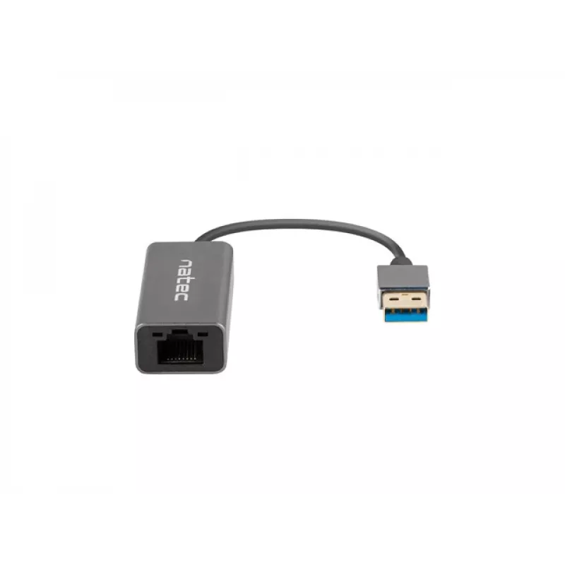 Natec Cricket NNC-1924 adaptador Ethernet de USB 3.0 Tipo A para RJ45, 1000 Mbit/s, cabo de 15 cm, preto