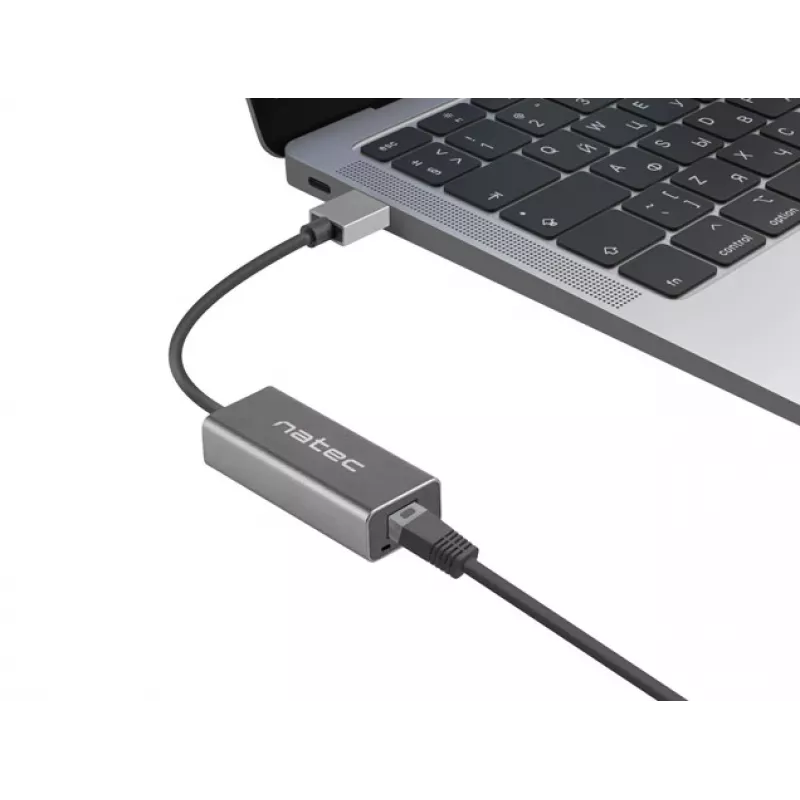 Natec Cricket NNC-1924 adaptador Ethernet de USB 3.0 Tipo A para RJ45, 1000 Mbit/s, cabo de 15 cm, preto