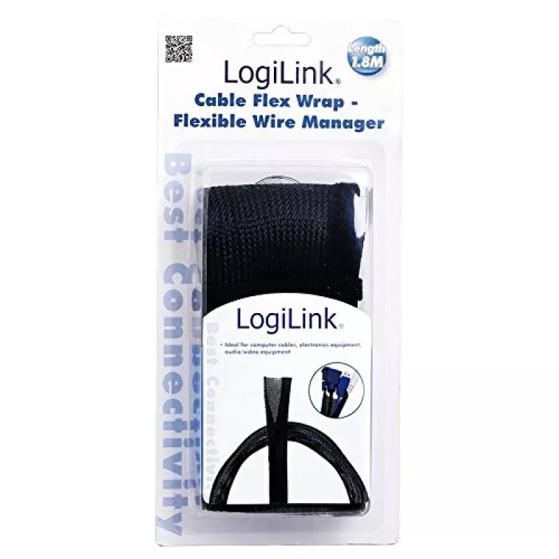 Organizador de cabos LogiLink KAB0006 preto